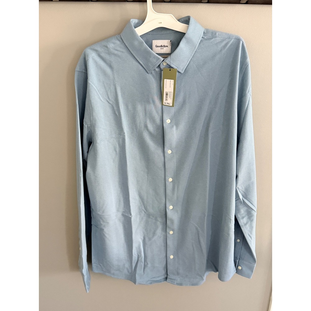 Goodfellow & Co Mens Dress Shirt River‎ Blue XL Tall Long Sleeve Button Down